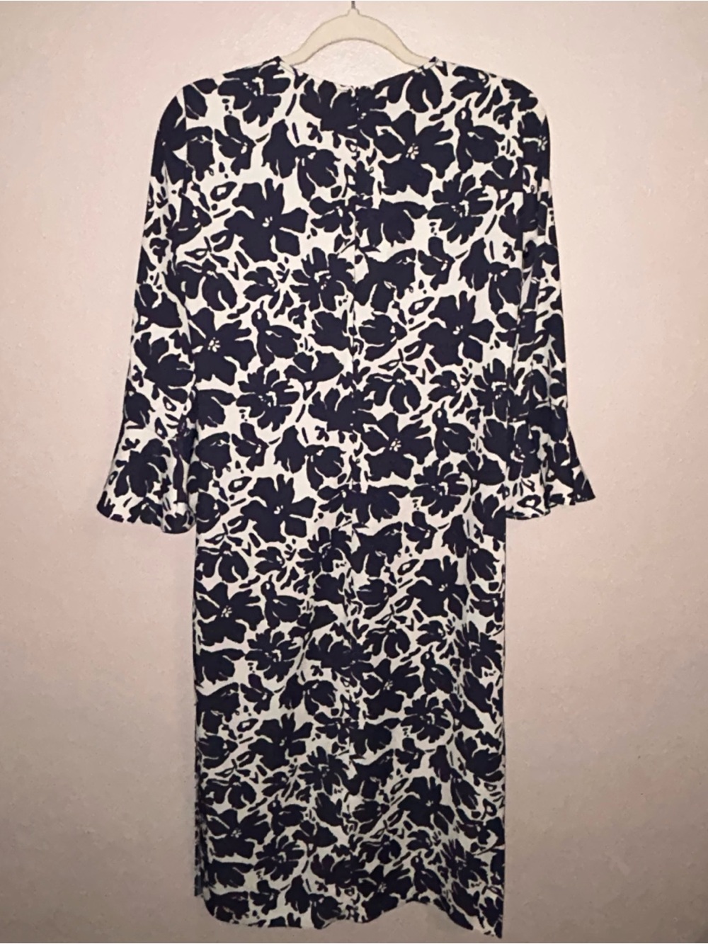 Zara navy & White Floral-Print Maxi midi Dress - Picture 2 of 3